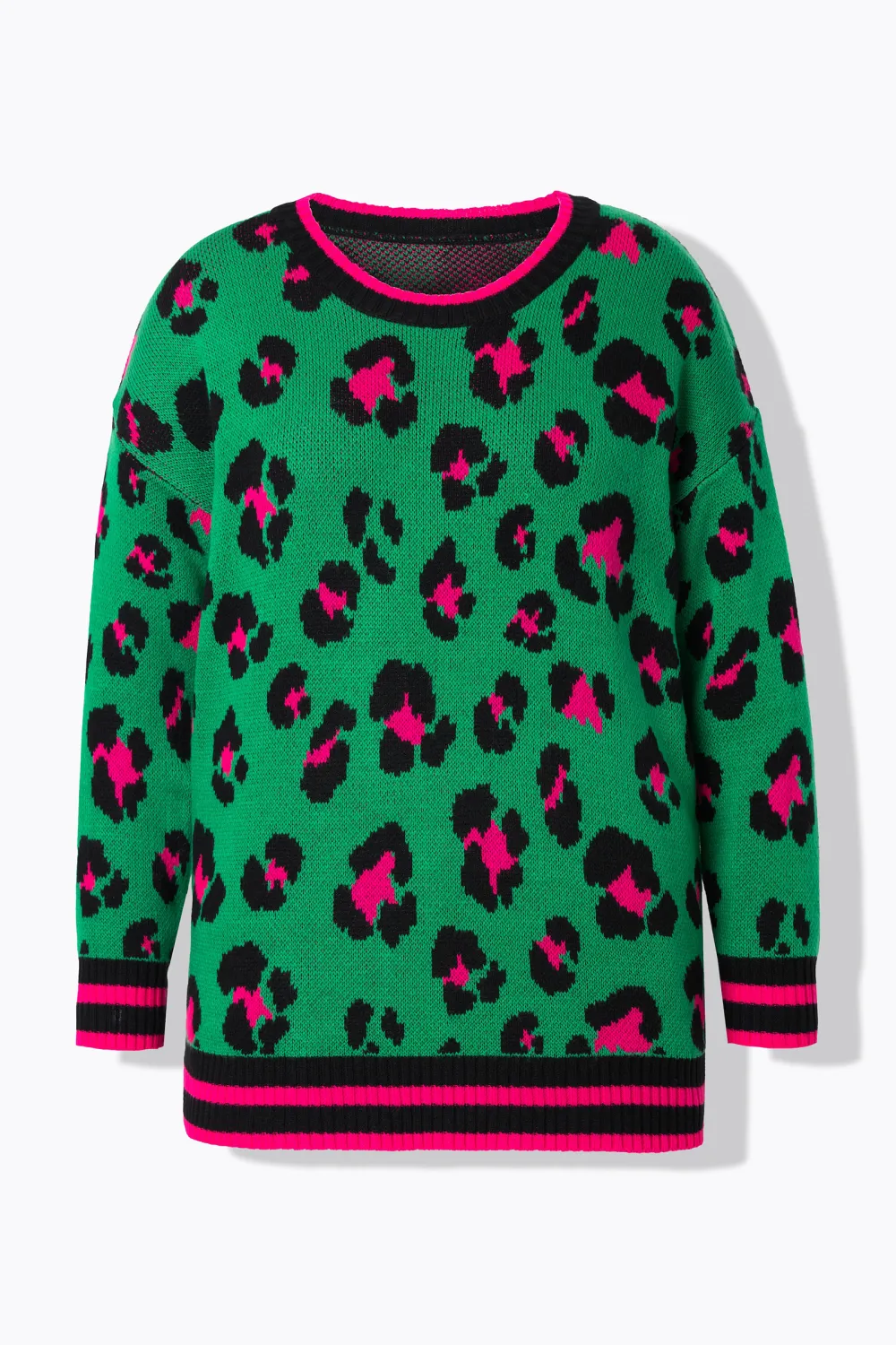 Color Blocking Round Neck Sweater