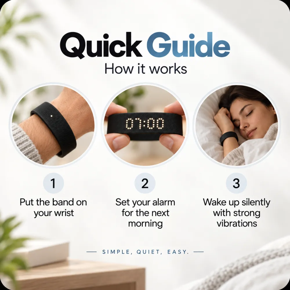 Silent Vibrating Wrist Alarm –   Quiet Wake-Up Without Phone   Noise
