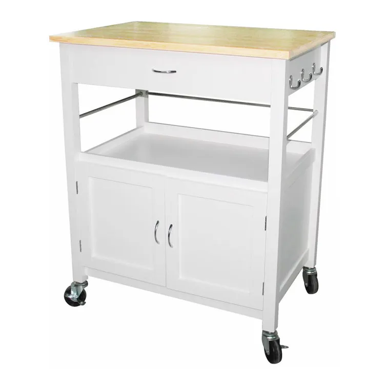 Carlijn Solid Wood Kitchen Cart