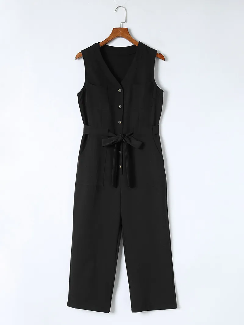 Fashion V-neck casual jumpsuit