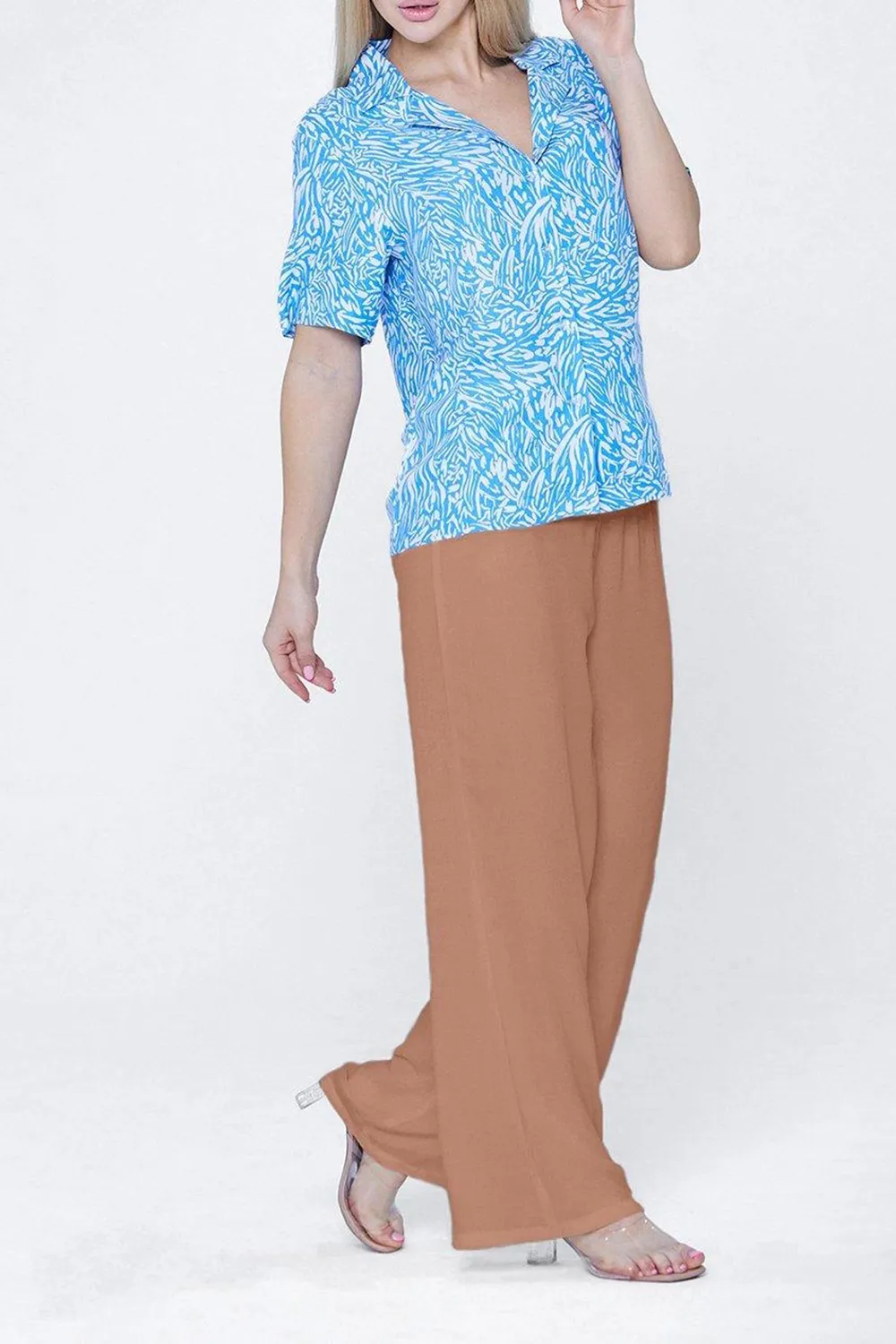 Soft Elastic Waist Women's Trousers