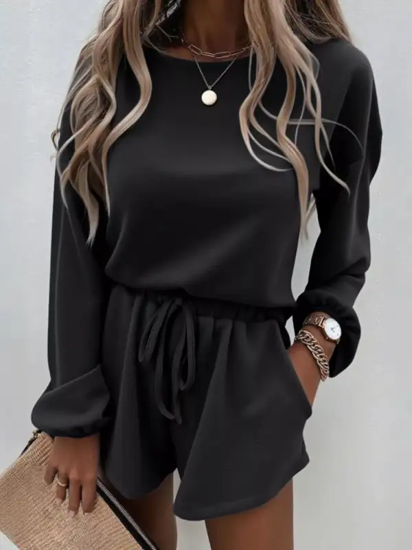 Drawstring Casual Set