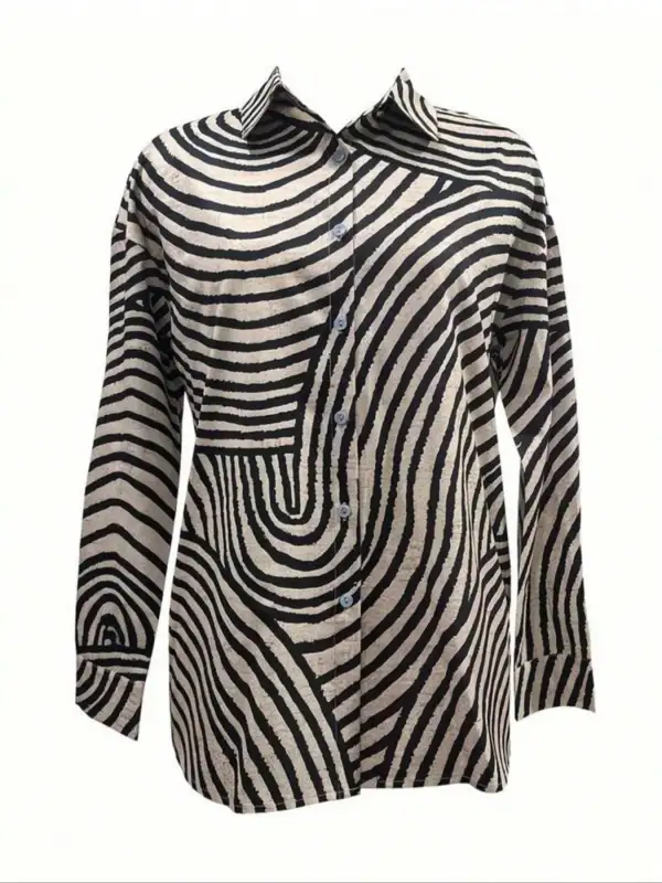 Versatile Striped Button Up Button Up Shirt