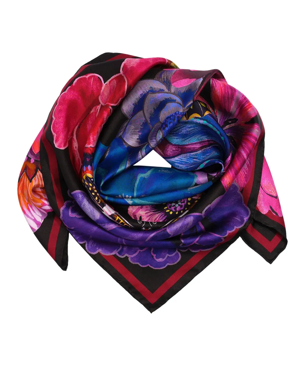 Magic Garden Art Graphic Silk Square Scarf