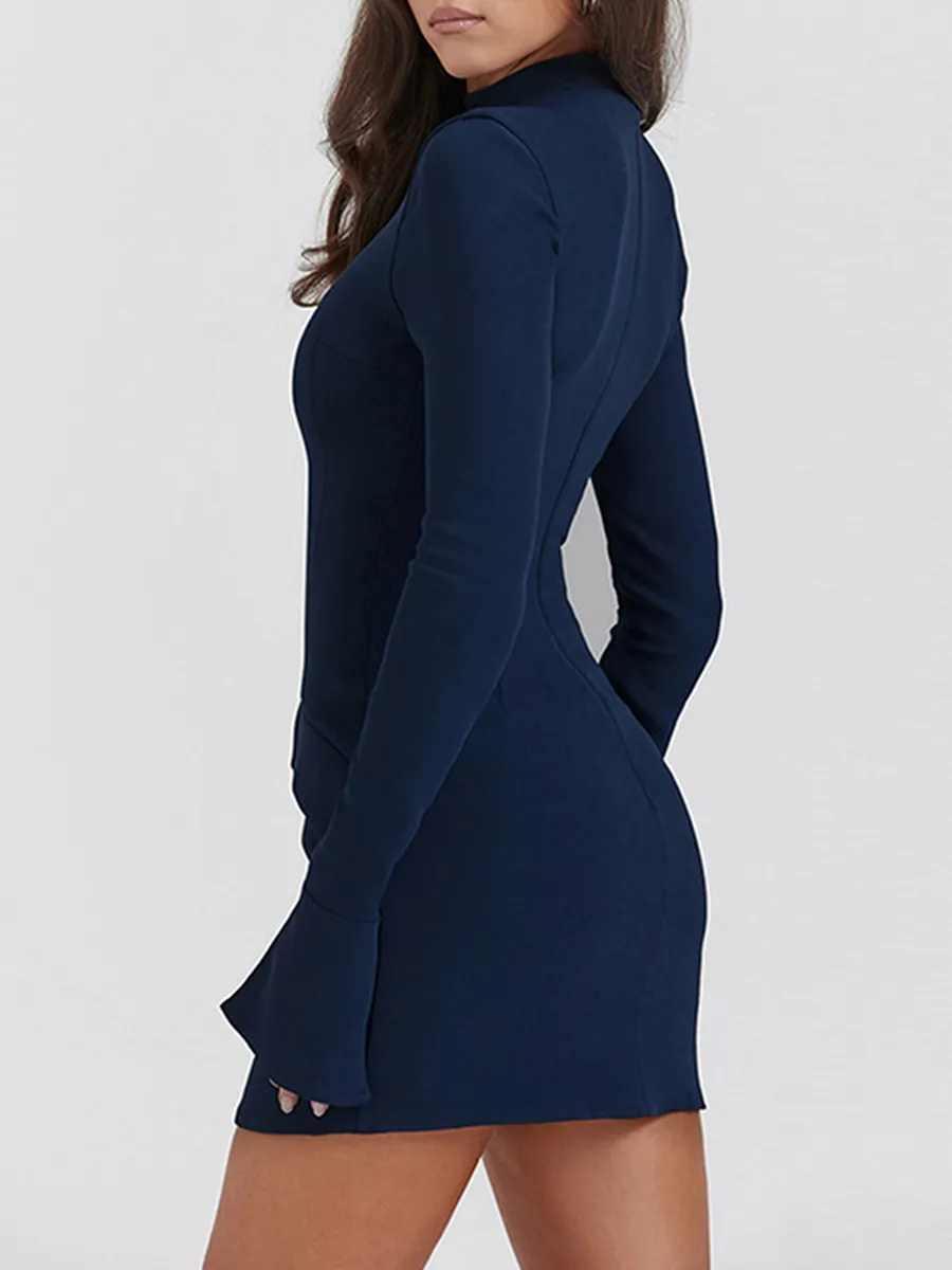 Women's Fitted Long-sleeved Dresses