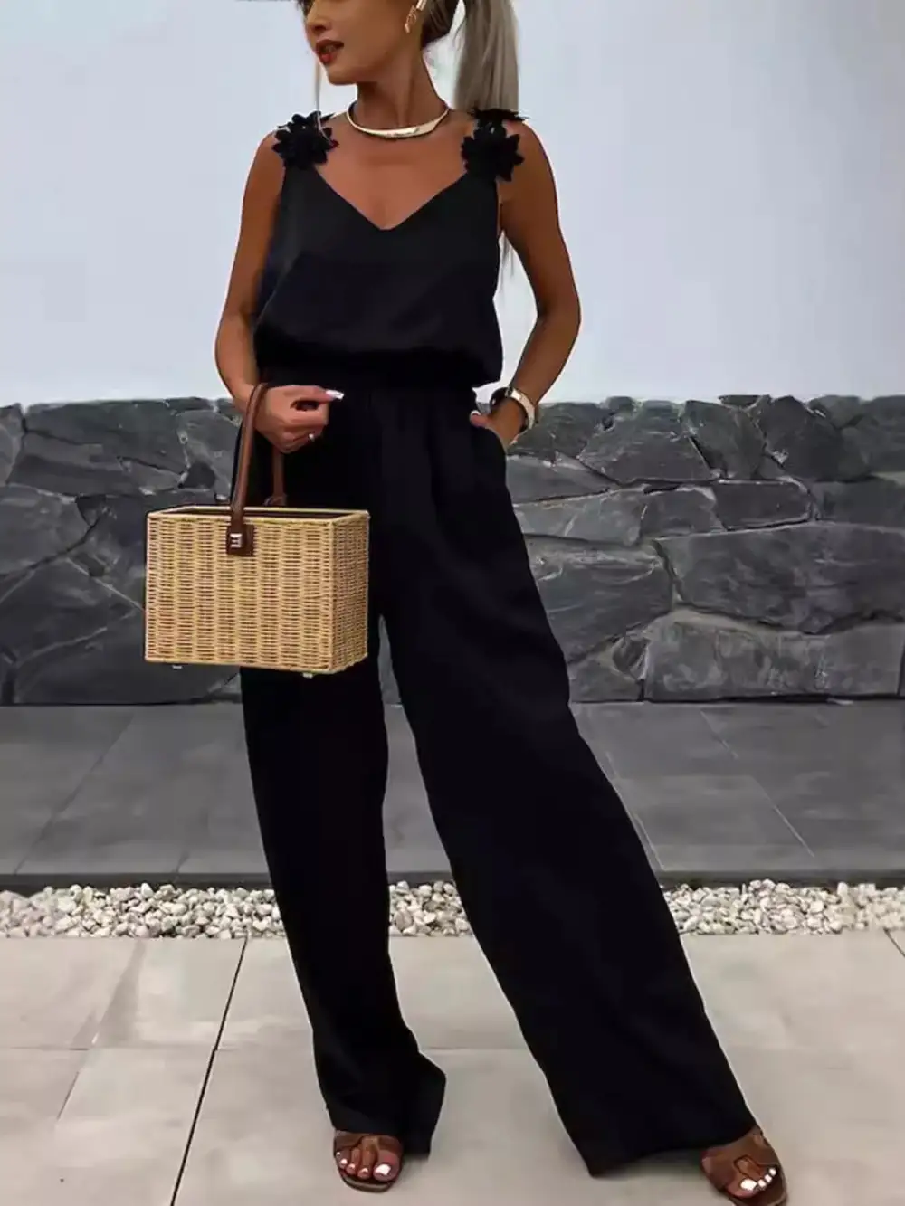 Everyday Floral Wide Leg Jumpsuit