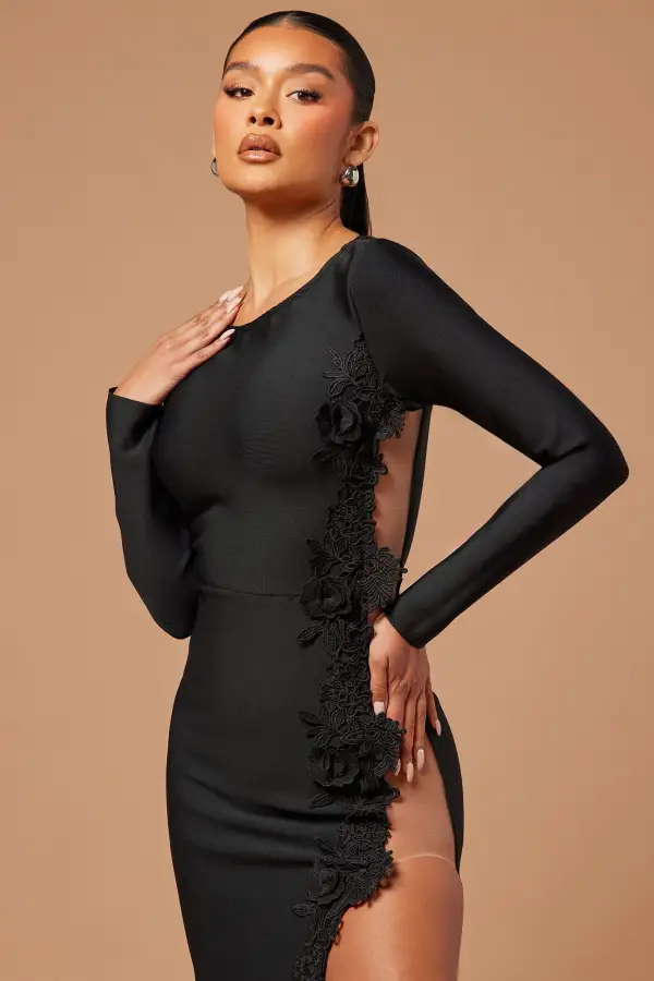 Caterina Bandage Gown - Black