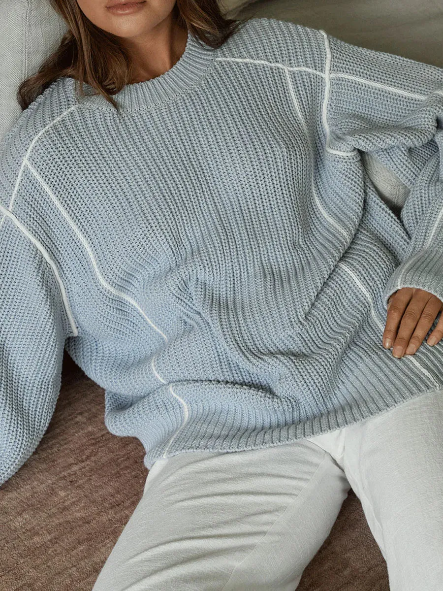 Oversized Ribbed Knit Sweater