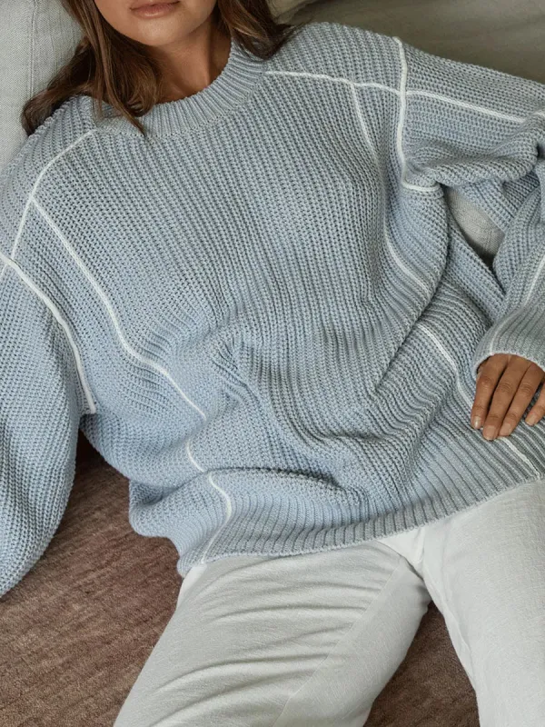 Oversized Ribbed Knit Sweater