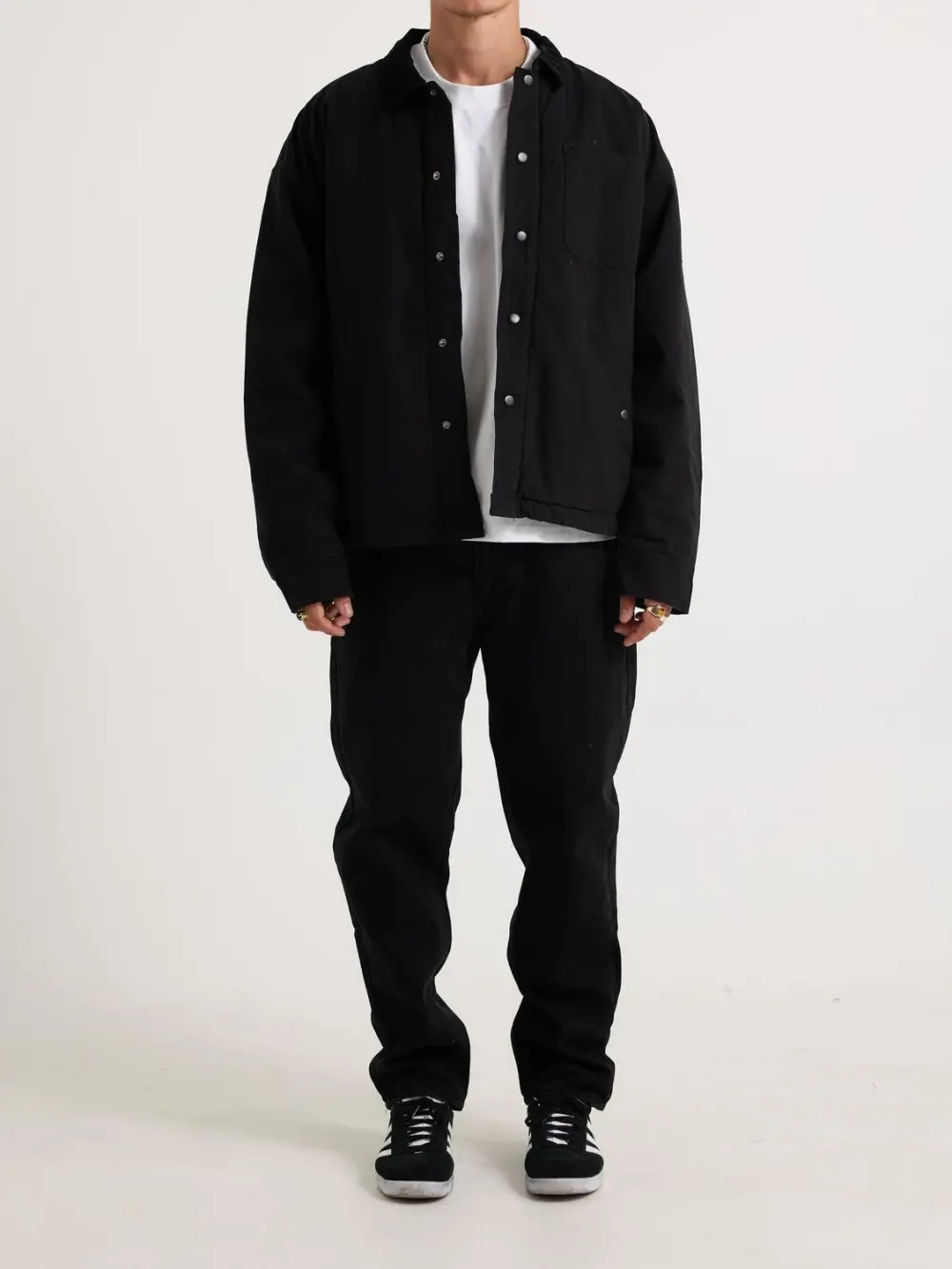 Simple And Soft Daily Calssic Black Denim