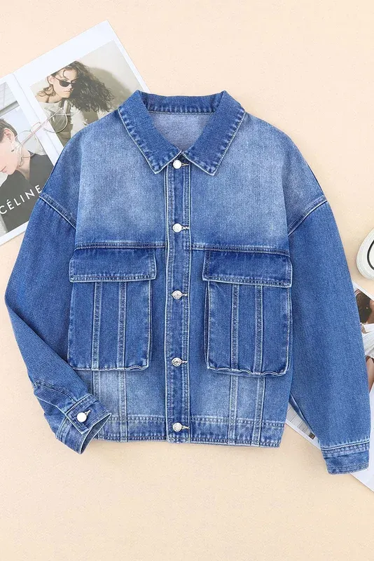 Drop Shoulder Loose Denim Jacket