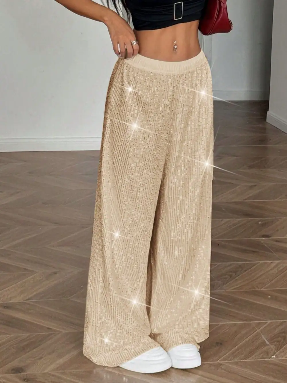 Easygoing Sequin Wide Leg Pants