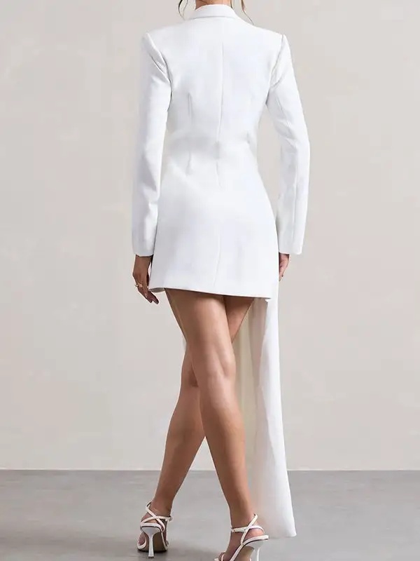 Asymmetric Buttoned Long Maxi Dress