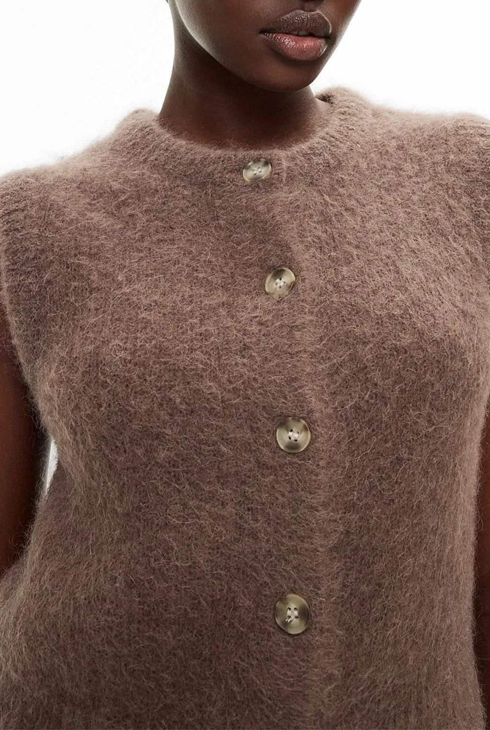 Fuzzy Knitted Fashionable Vest