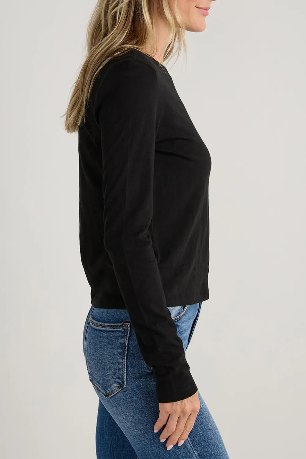 Z Supply Modern Slub LS Tee - black