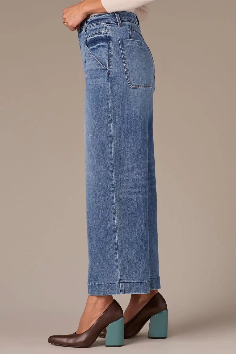 Relaxed Petite High Rise Wide Leg Jeans