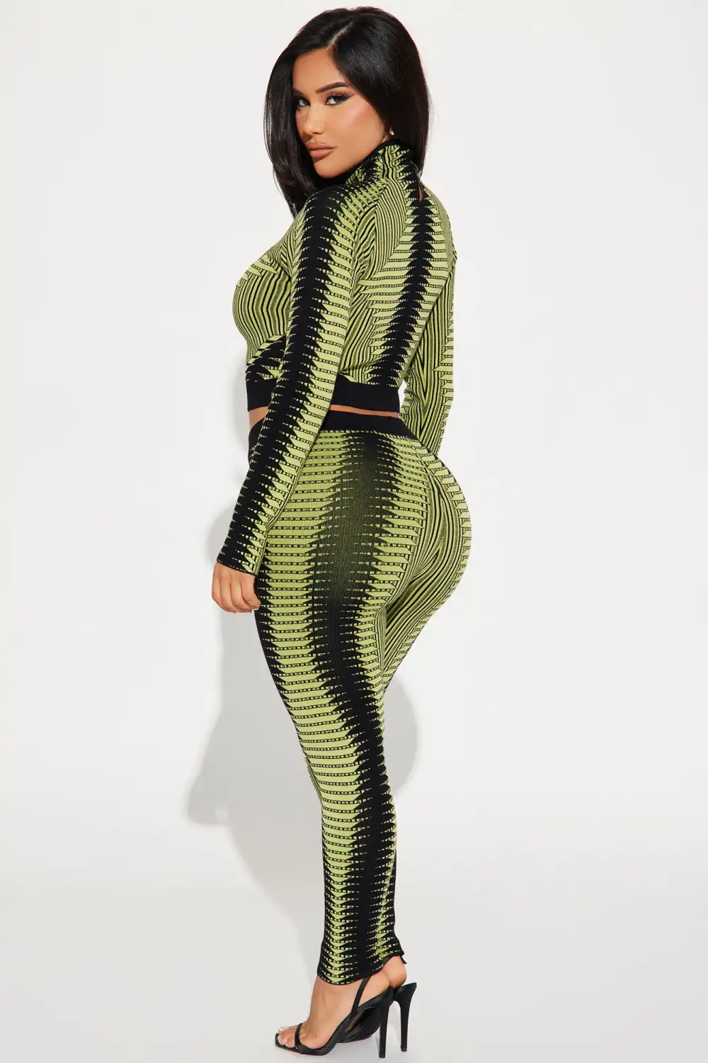Kailee Sweater Legging Set - Lime