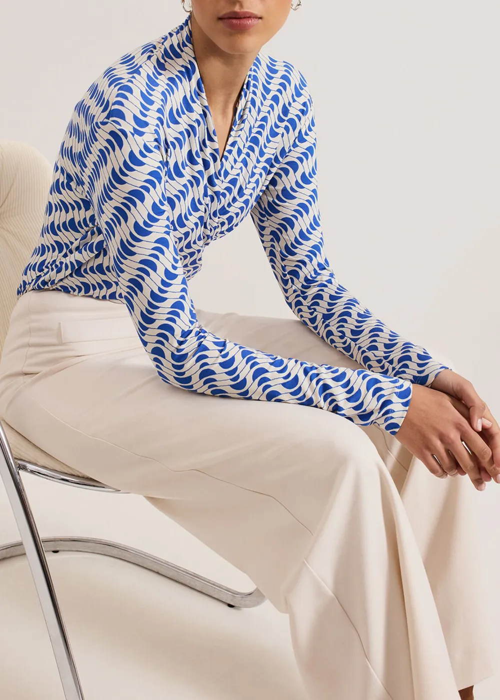 Fashion Abstract Geometric Print Ladies Top