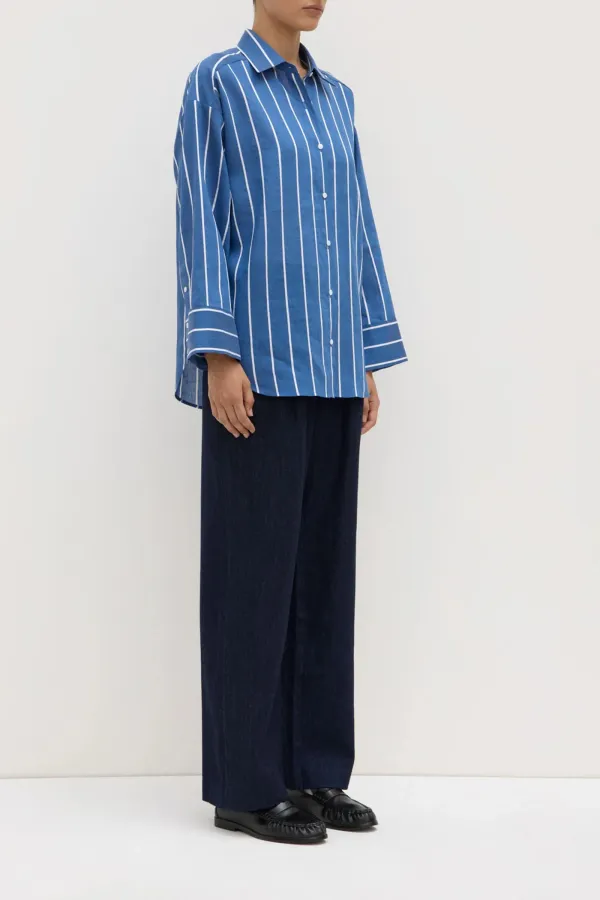 Linen Blend Loose Fitting Shirt