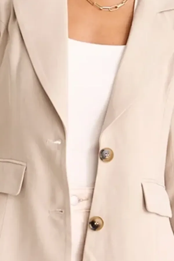 Pumice Soft Touch Cinched Waist Blazer