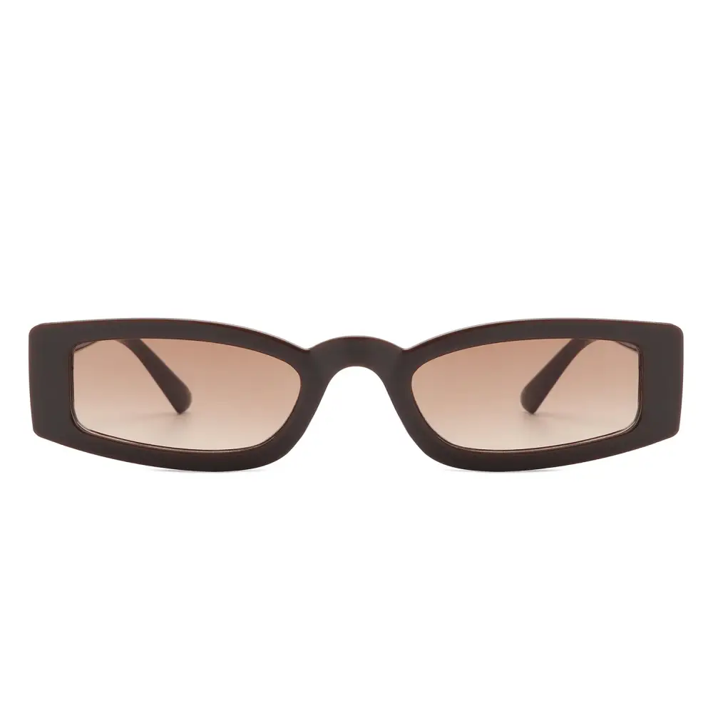 Rectangle Slim Retro Tinted Square Vintage Sunglasses