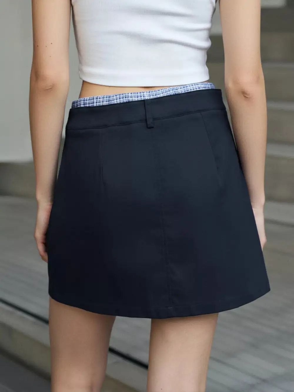 Clean Drawstring Pocket Detail Skirt