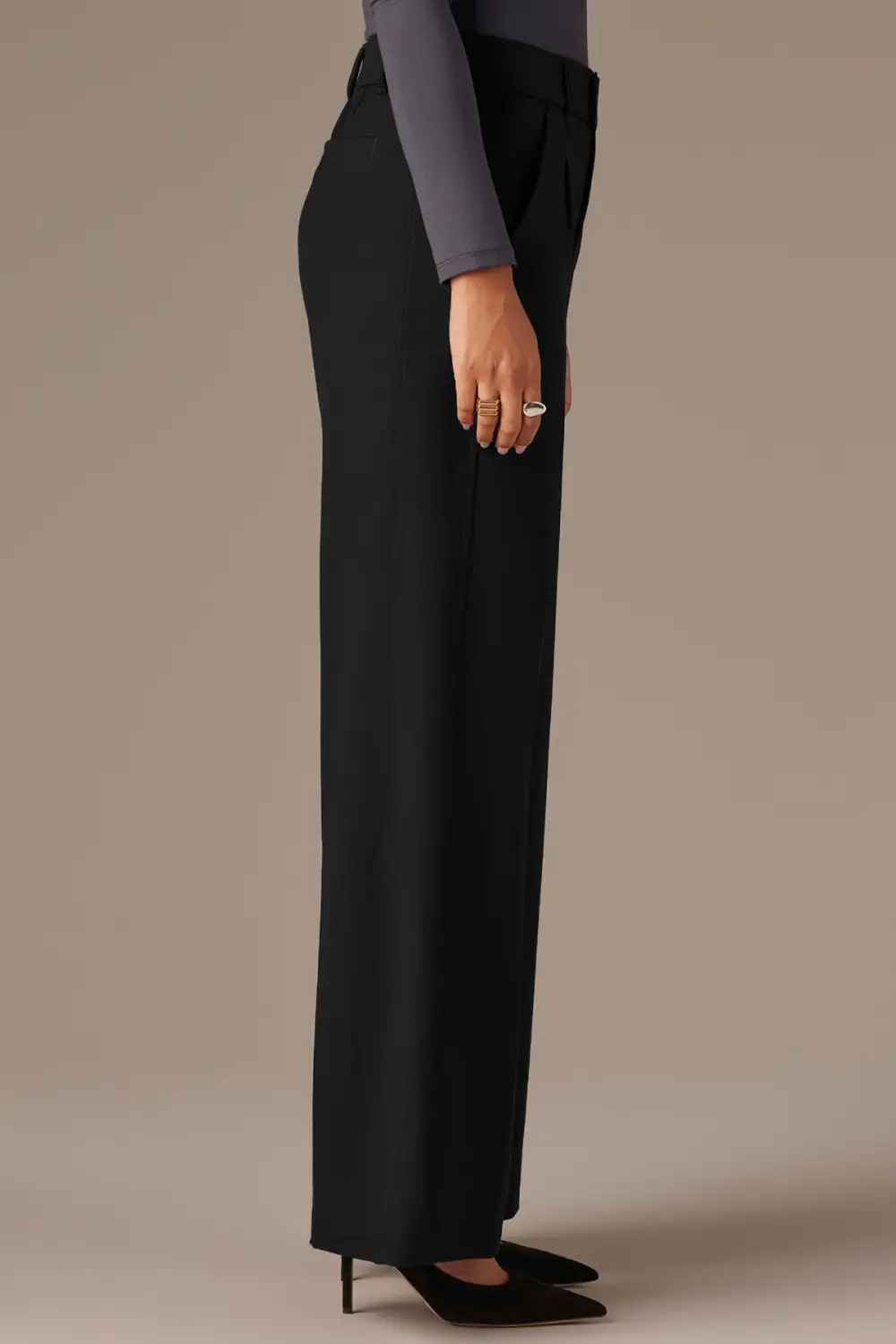 Petite Side Panel Tailored Trousers