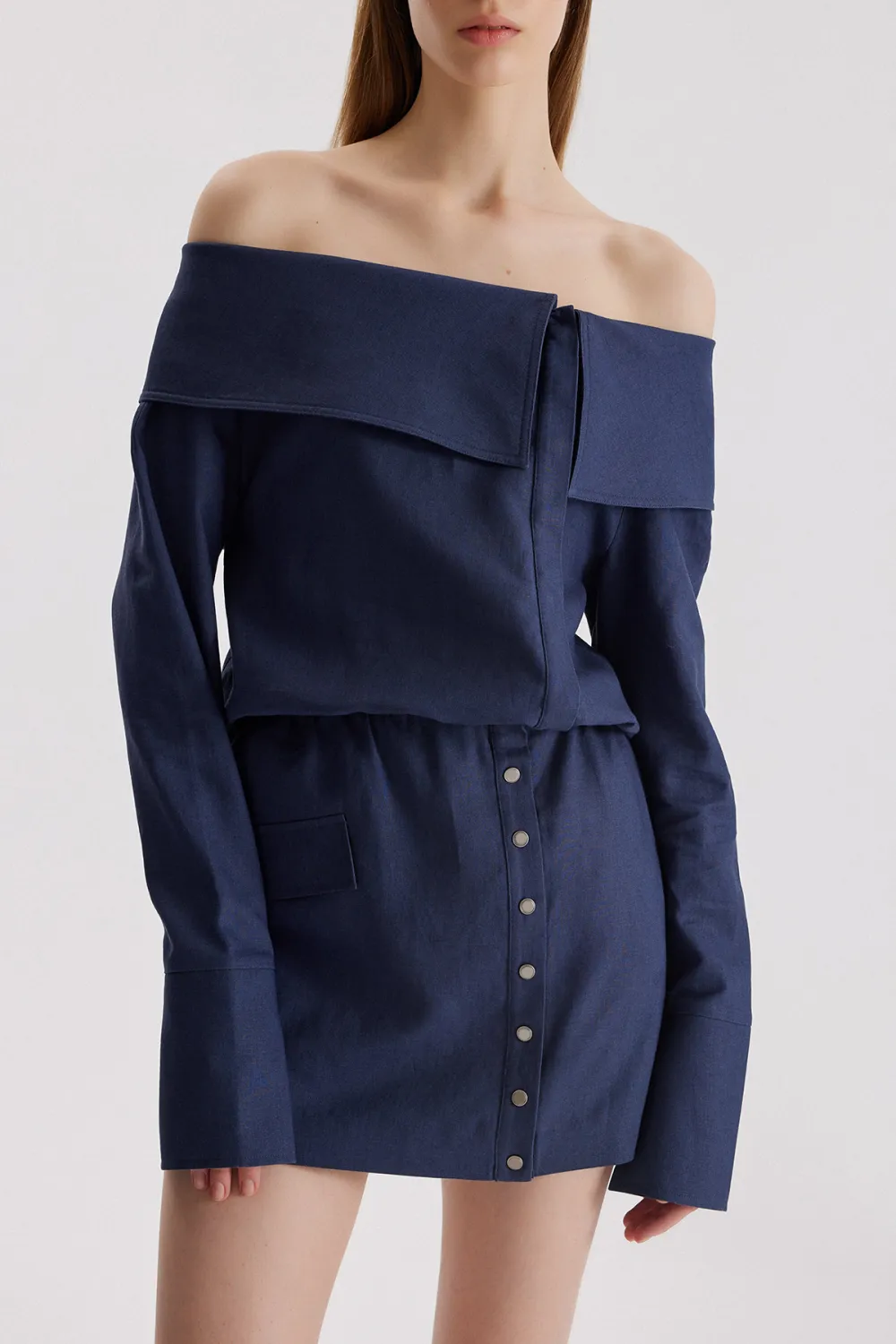 Mini Dress-Navy Blue
