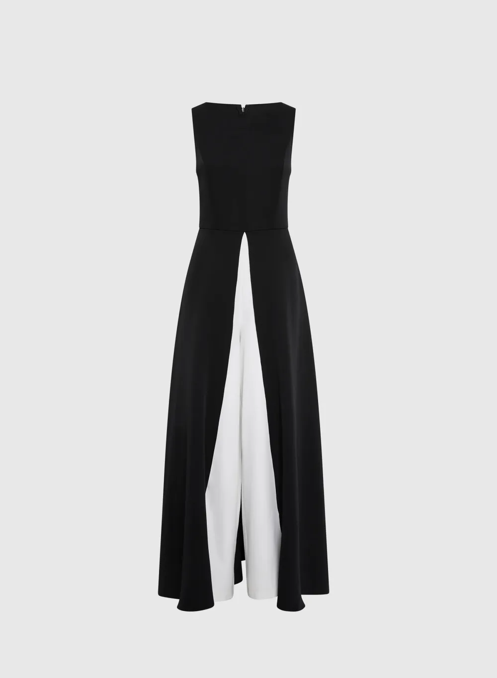 Black And White Loose-Fit Jumpsuit