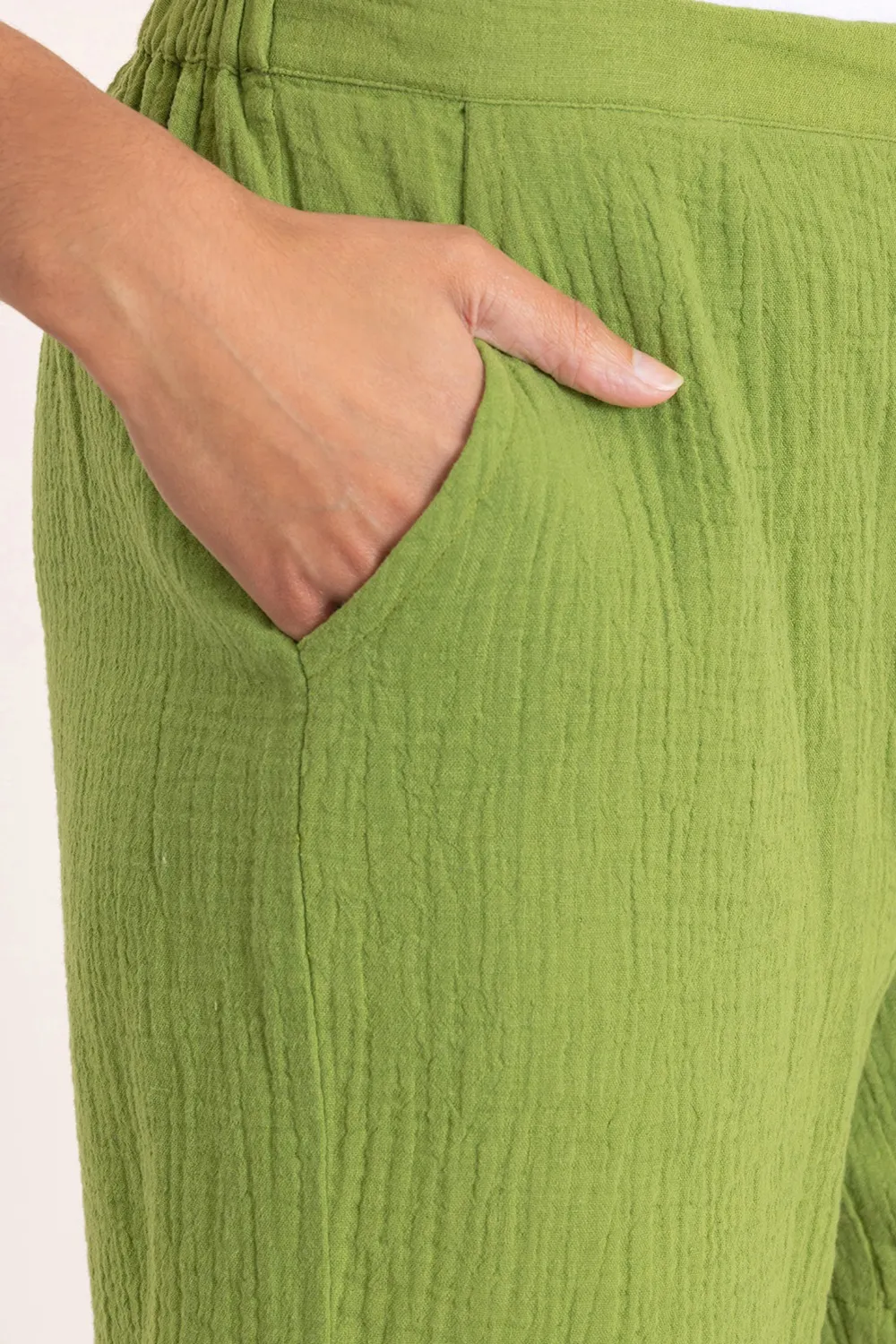 Pure Cotton Simple Casual Elastic Waist Women's Shorts