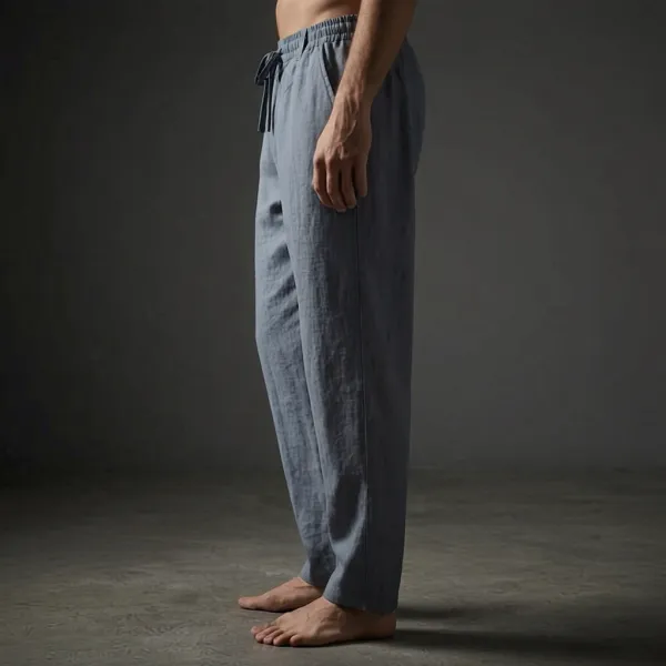 Men's Linen Blend Casual Trousers