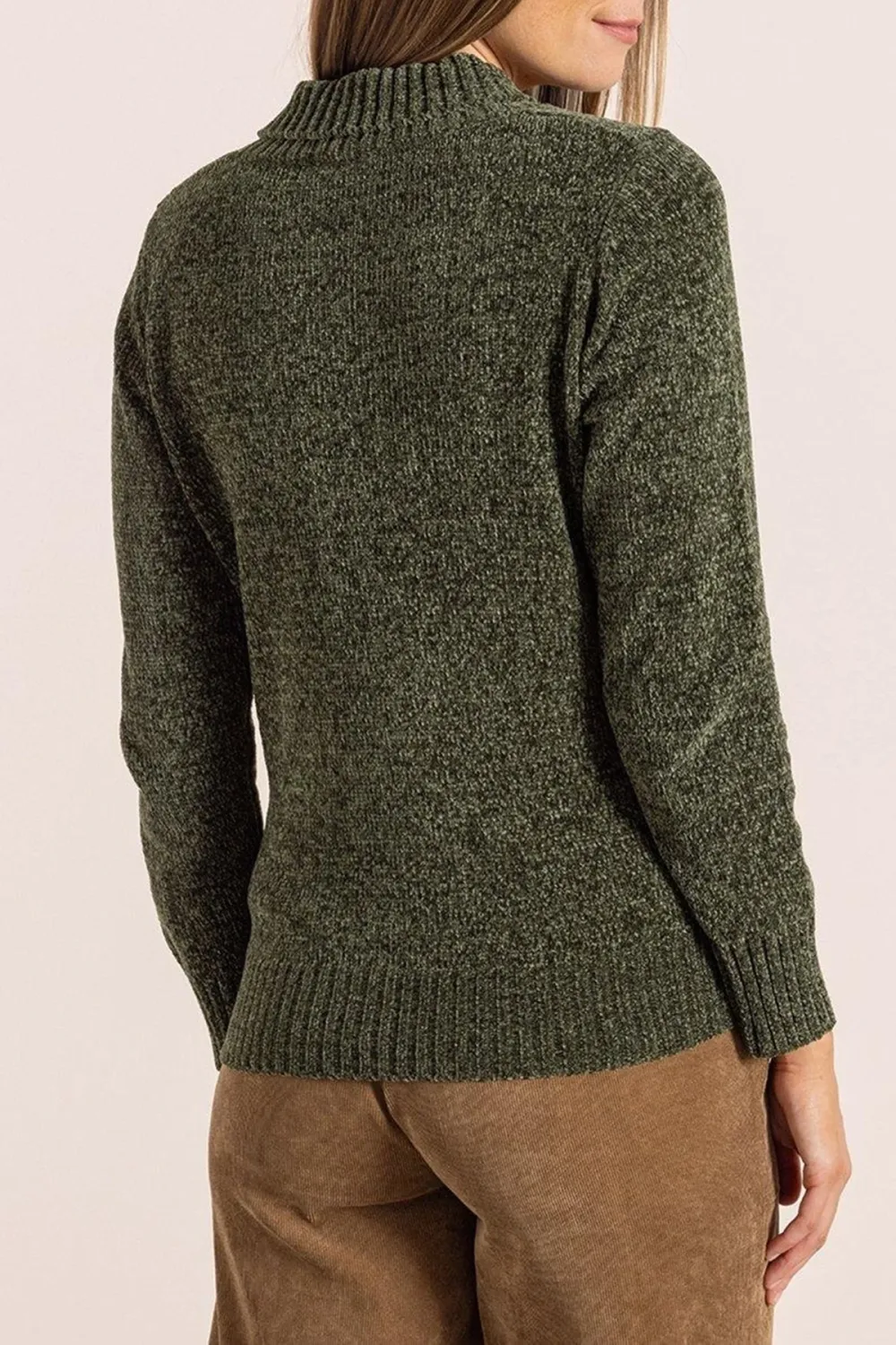 Fleece Knitted Lapel Top
