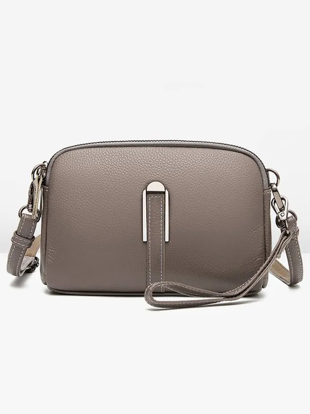 Urban Casual Leather Crossbody Bag