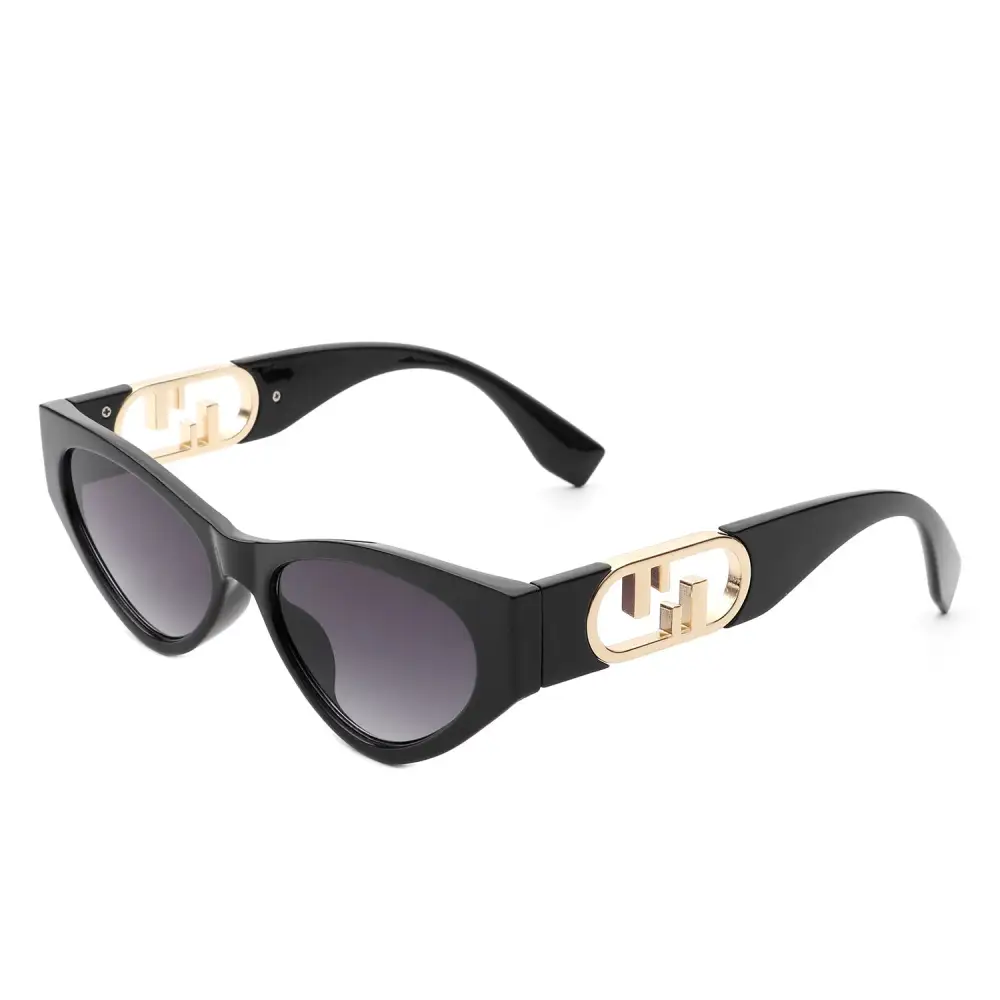 Textured Cat Eye Frame Sunglasses