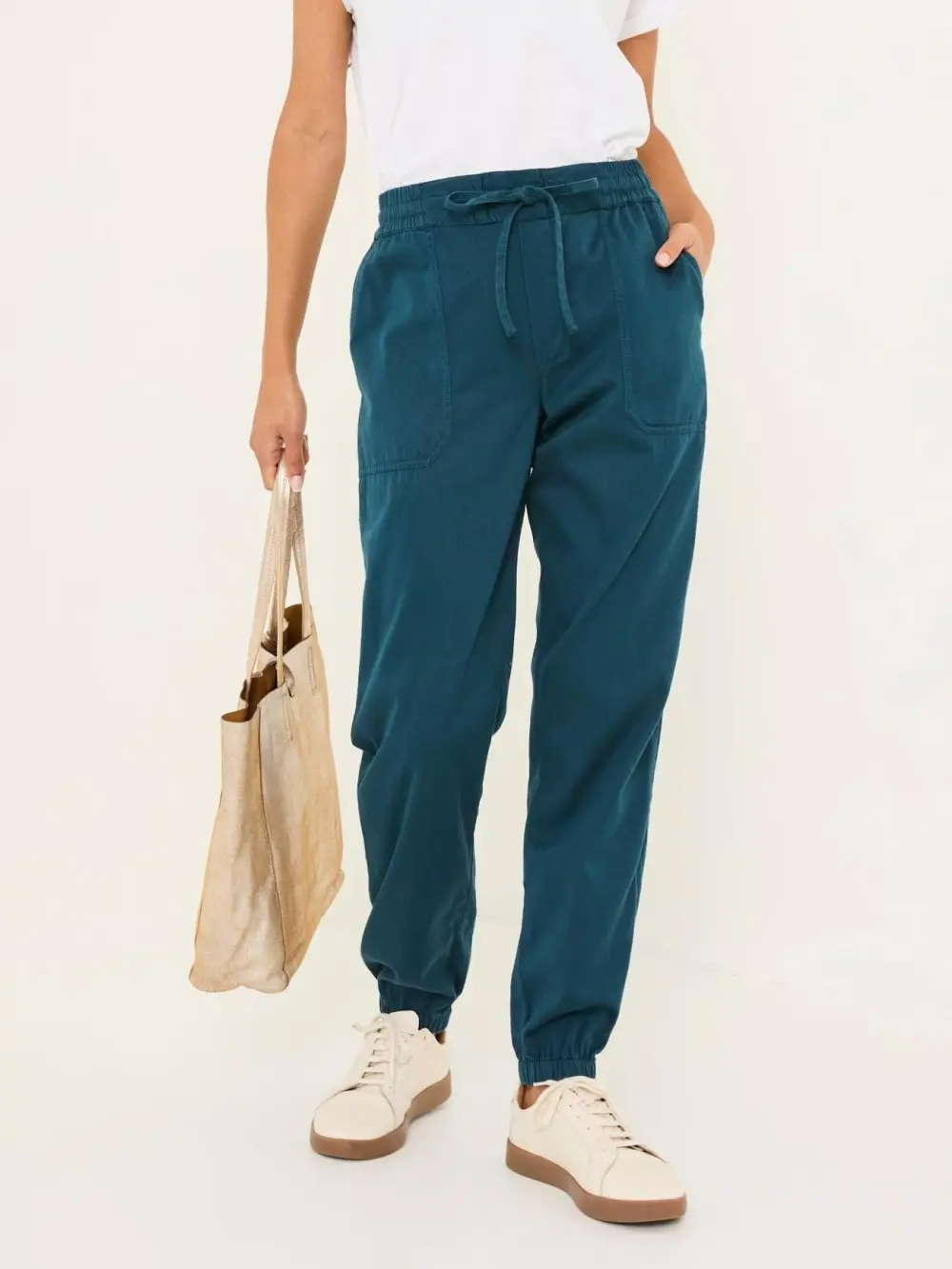 Lyme Teal Blue Cuffed Joggers