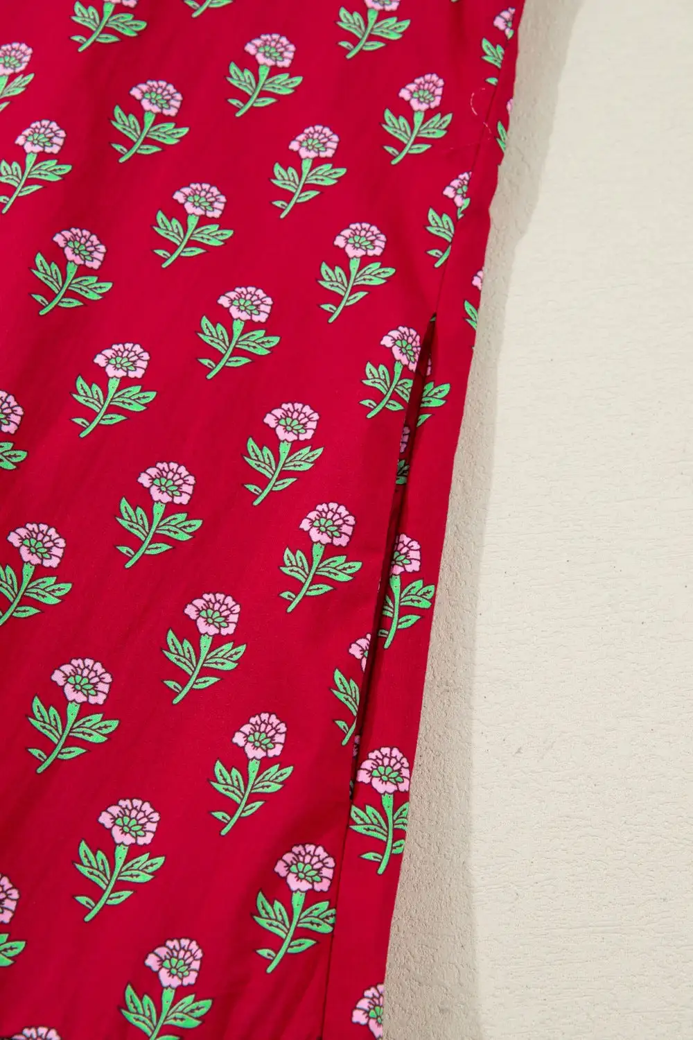 Polished Detail Floral Printed Ruffle Mini Dress