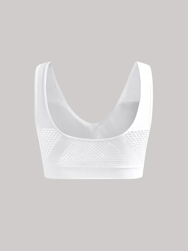 Perforated Seamless Sports Bra