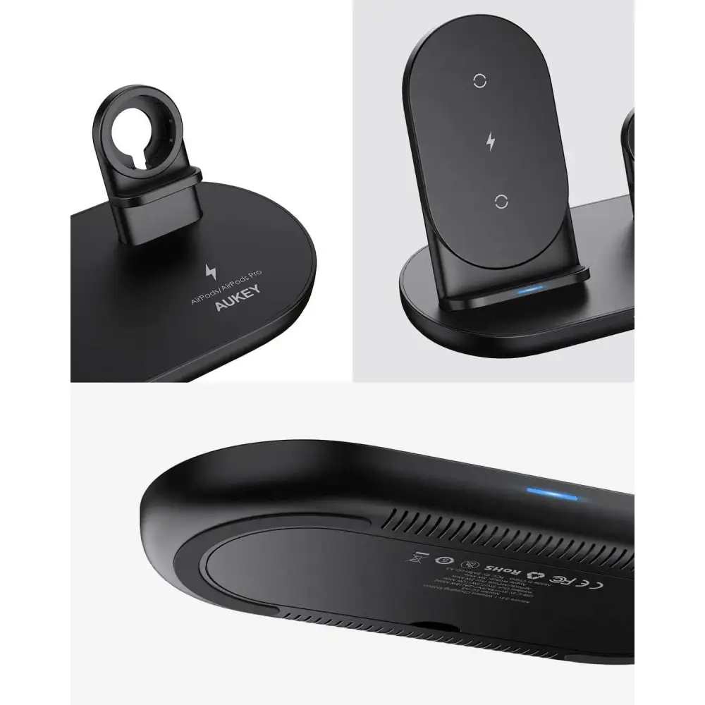 AUKEY LC-A3 Aircore 3 in 1 Wireless Charging Station Stand