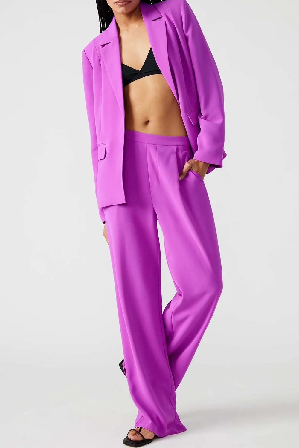 LAPEL BLAZER HOT PINK
