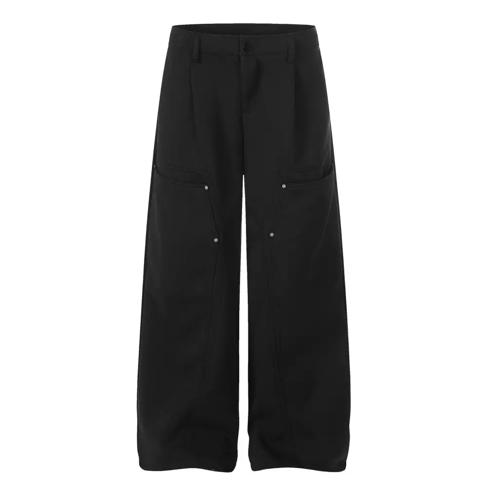 Men's Wide Leg Pants with Pockets
