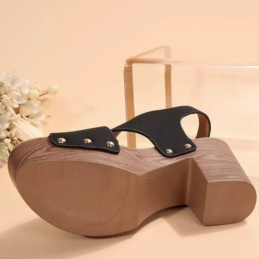 Crisscross Block Heel Sandals