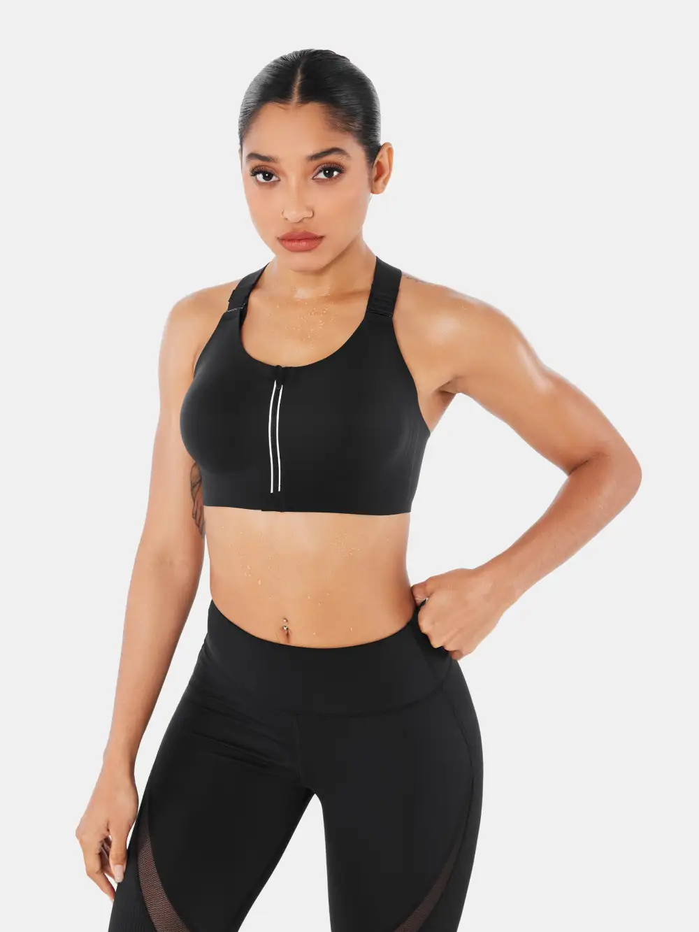 SpeedDry鈩?Front Zip Sports Bra