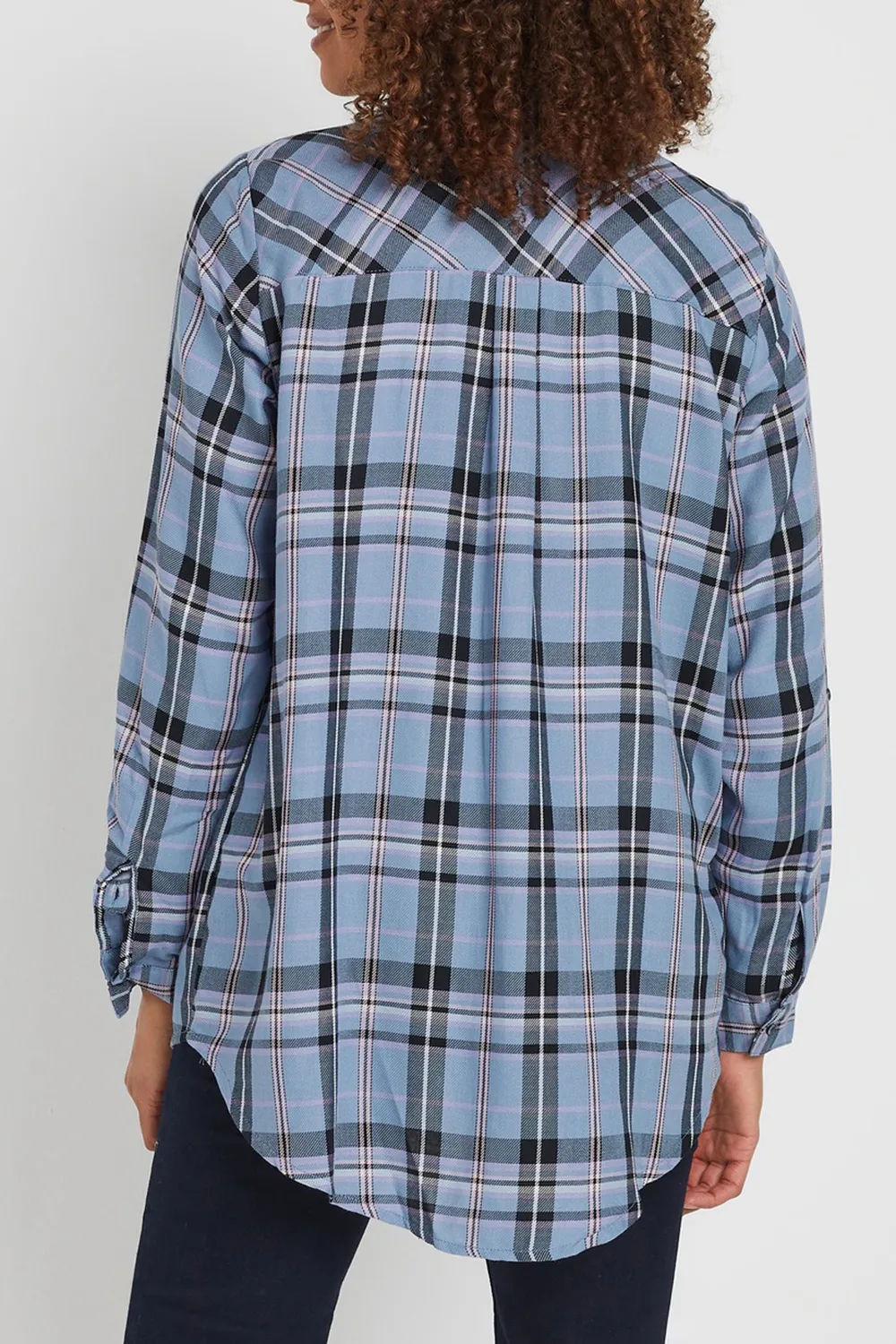Boyfriend Check Loose Shirt For Women