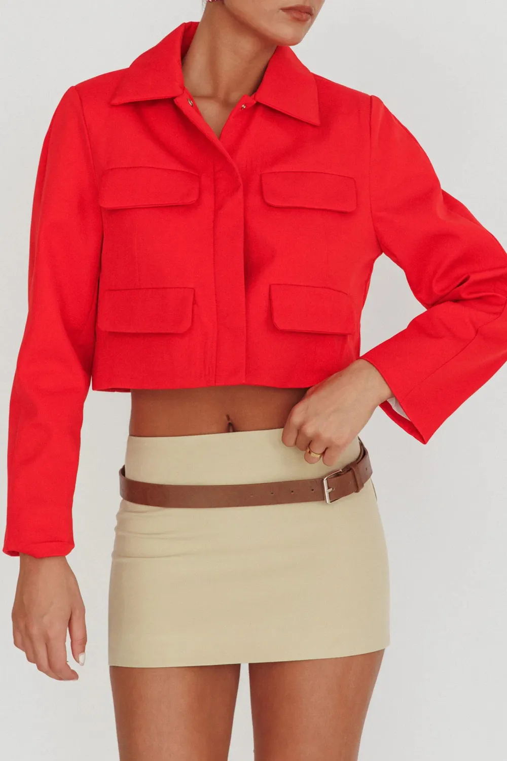 Casual All-Match Solid Color Commuter Style Women's Jacket