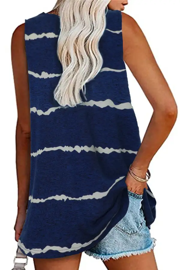 Tie-dye Stripes Tank Top