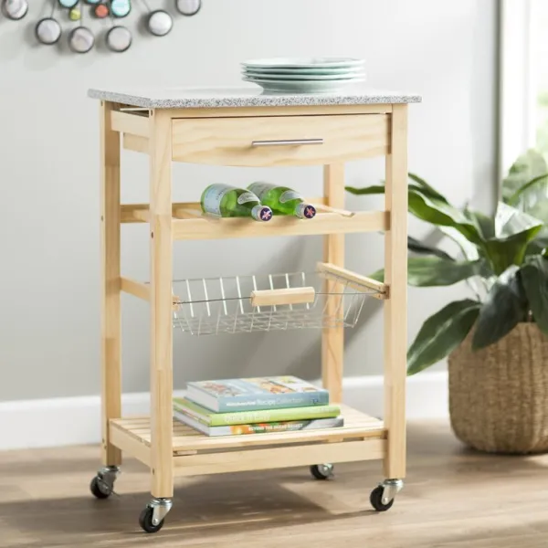 Macy Granite Kitchen Cart