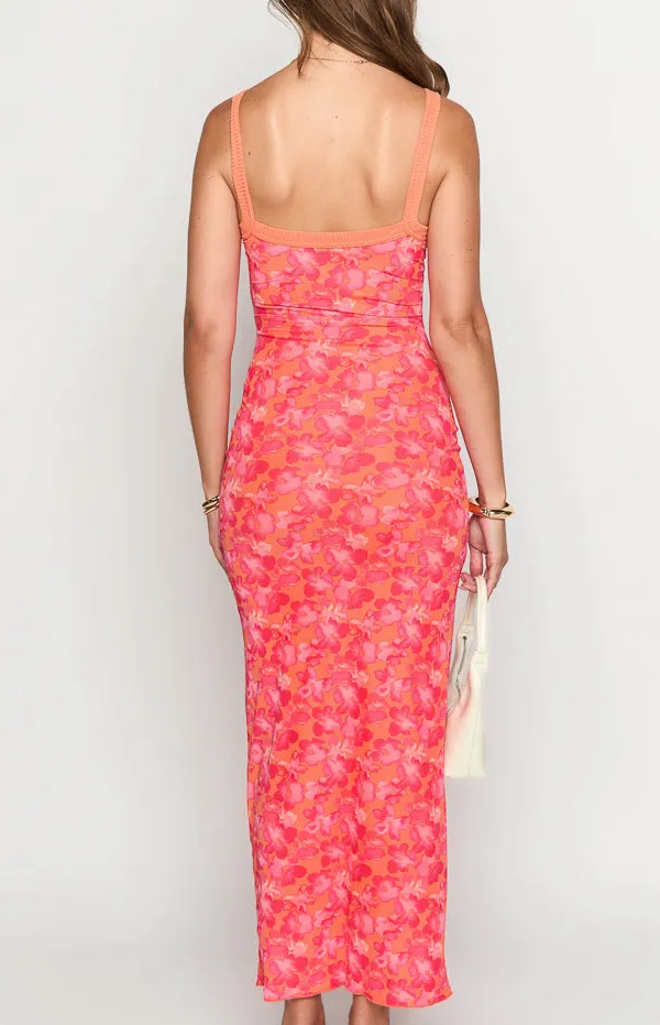 Modern Floral Maxi Dress