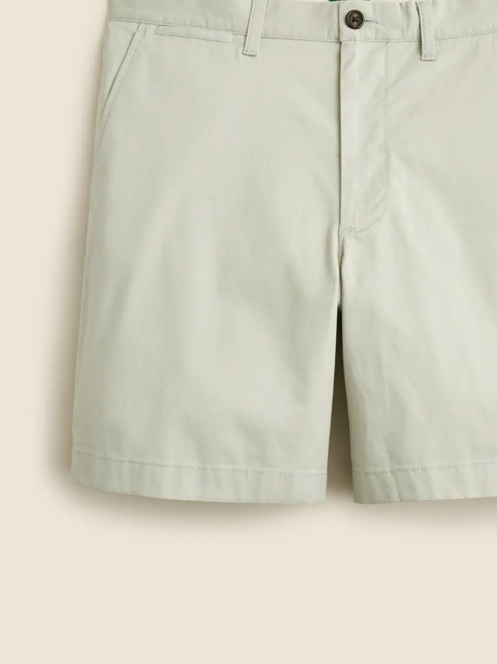 Khaki Cotton Twill Shorts