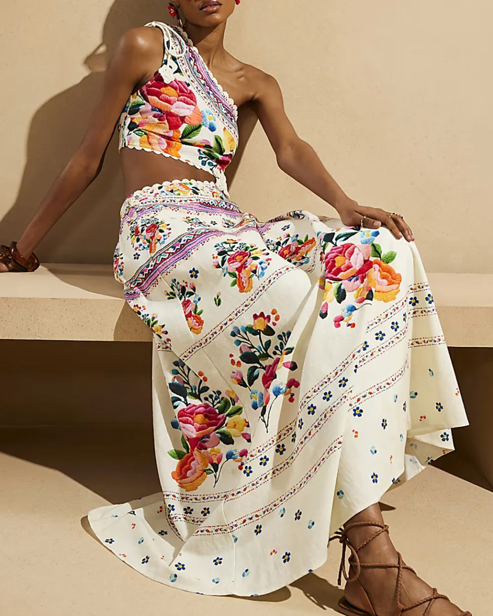 Fashionable Pastoral Style Off-Shoulder Design Dresses