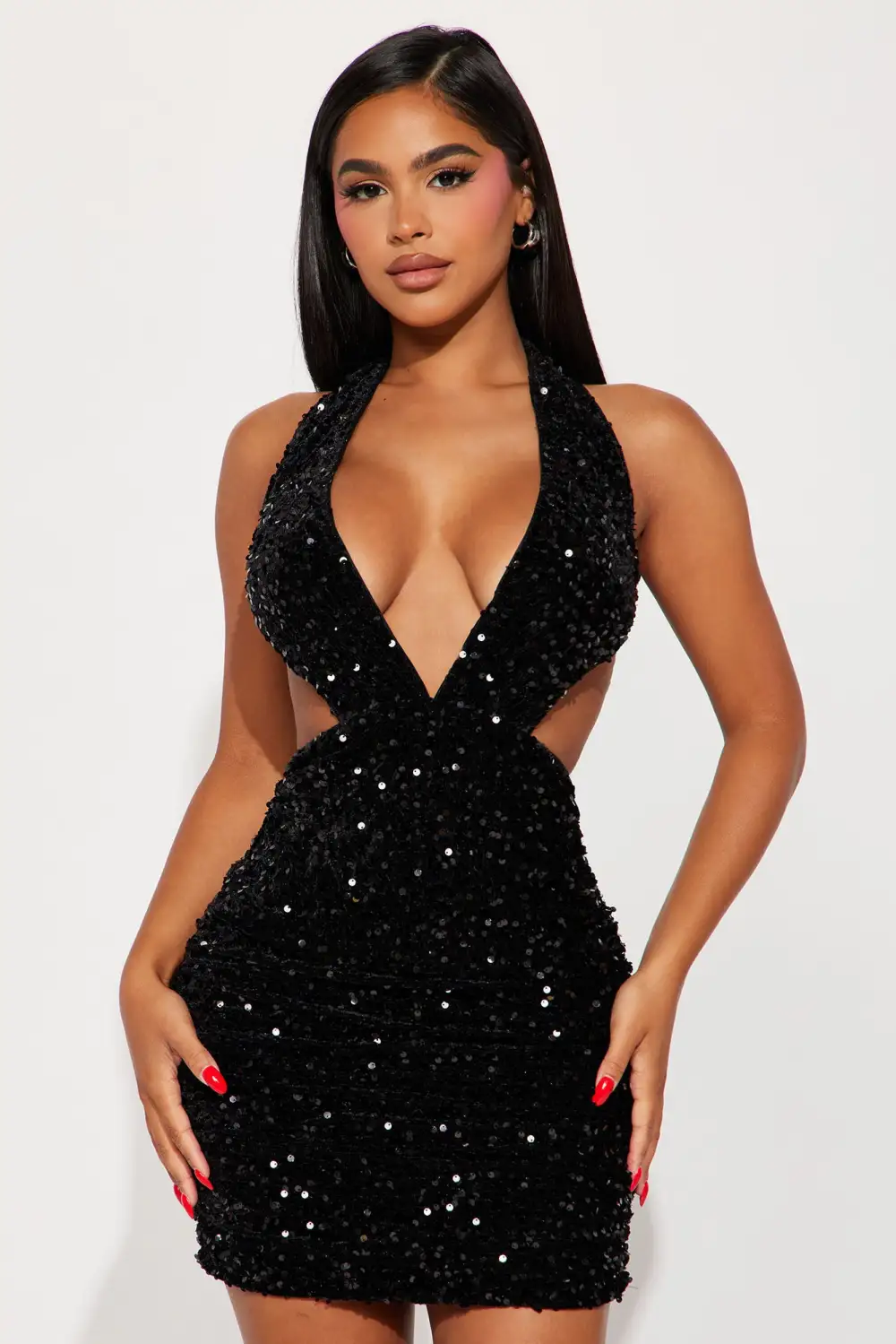 Atlantic Sequin Mini Dress - Black